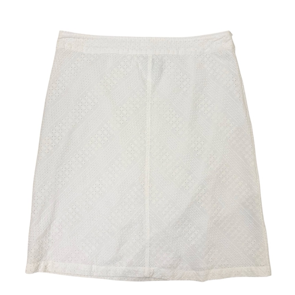 Liz claborne Elegant White cotton Eyelet Skirt size 16